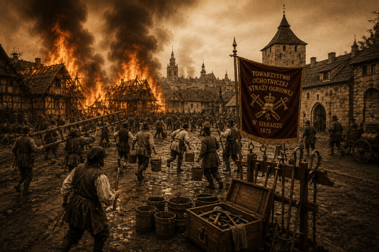 Przez 500 lat Sieradz budowano z drewna. Jeden pożar zmienił wszystko.
